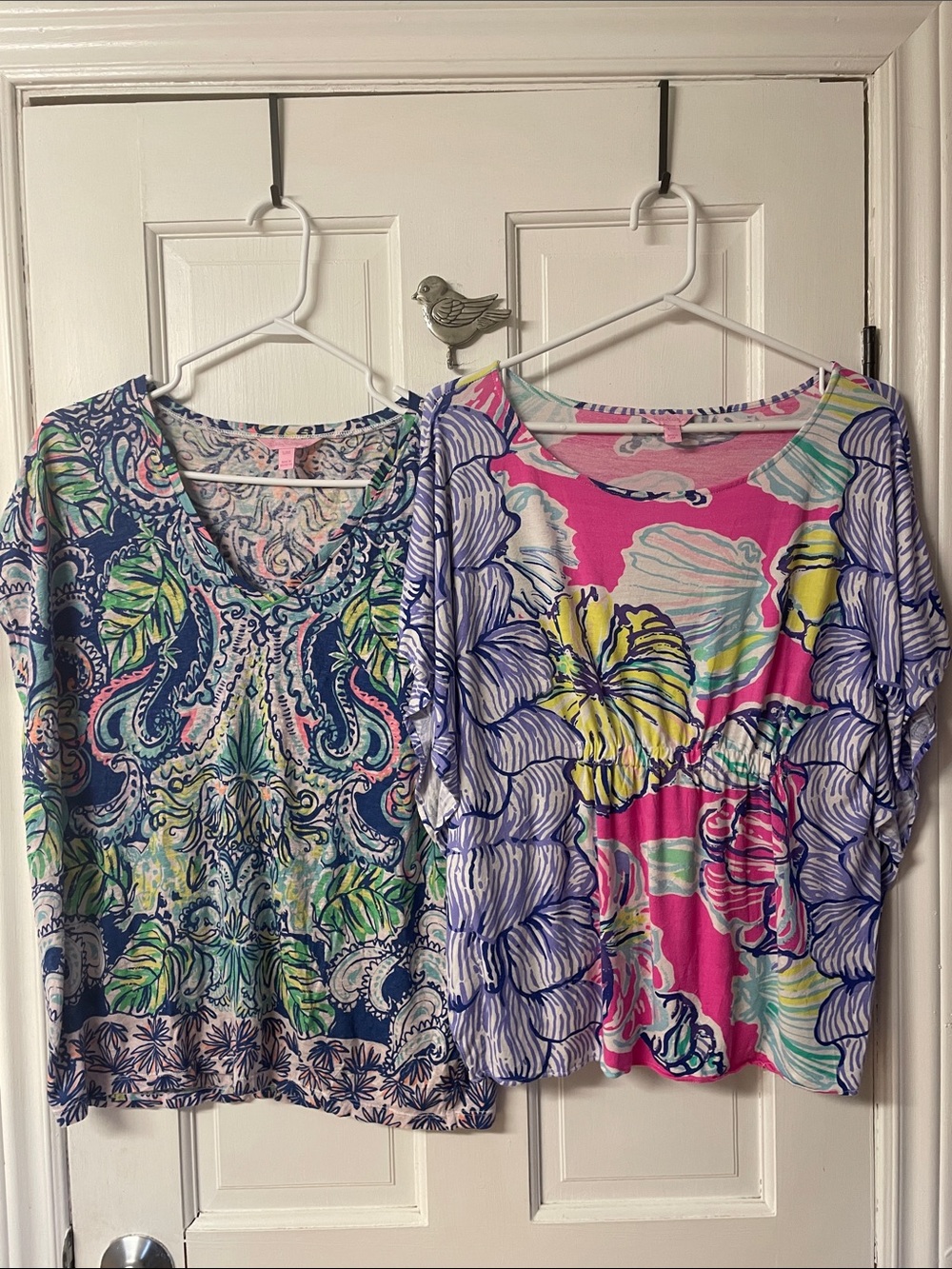 2 Lilly Pulitzer colorful pretty summer tops both women’s size S/M